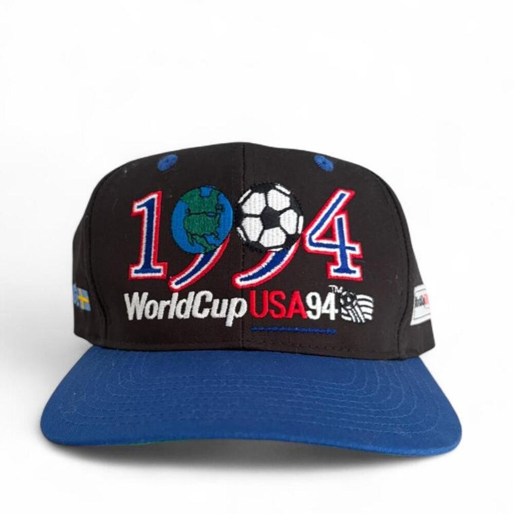 Vintage 1994 World Cup Soccer SnapBack Hat Retro Mens OS New Sportswear